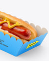 Paper Tray with Hot Dog Mockup