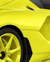 Sport Car Mockup - Back Half Side View