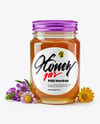 Glass Jar Wildflower Honey with Honeycomb