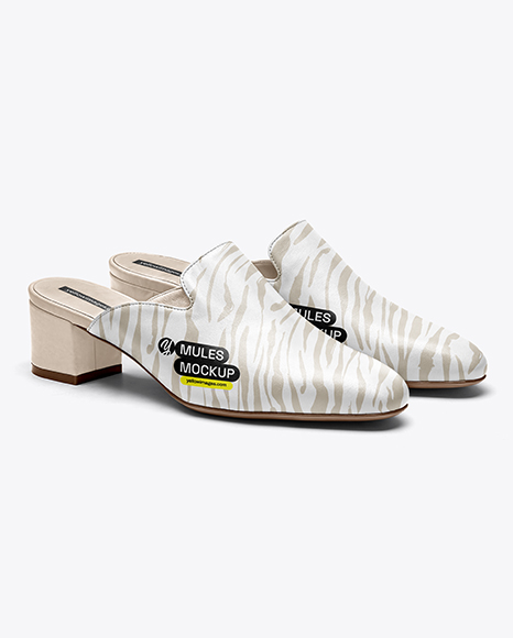 Pair of Mules Shoes Mockup - Mockups