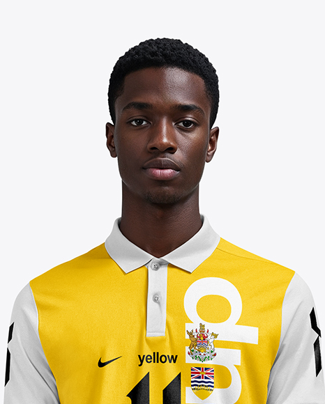 Afro-American Man Wearing Full Soccer Kit Mockup