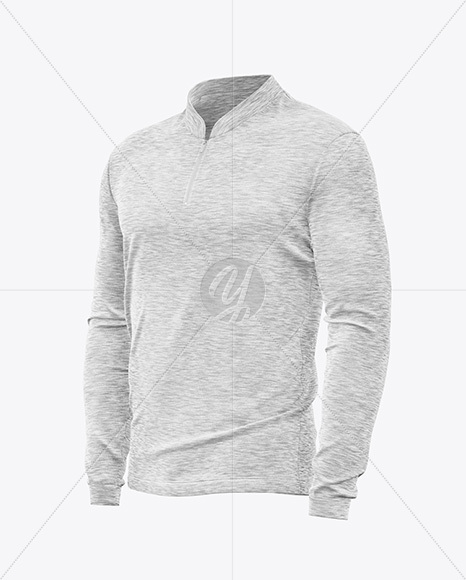 Melange Jersey Mockup - Half Side View