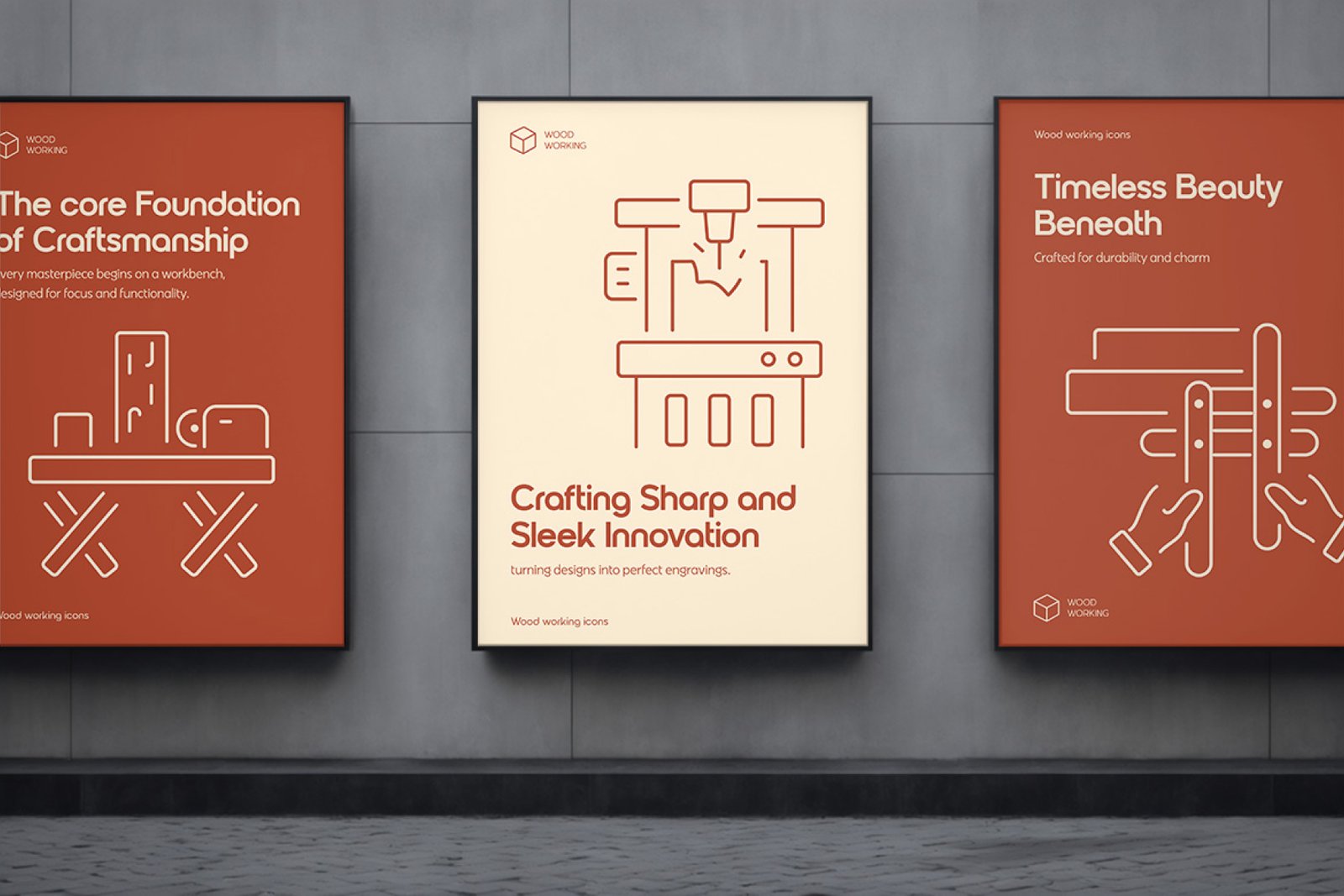 Woodworking Icon Set