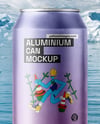 11.3oz Drink Can on Iceberg Mockup