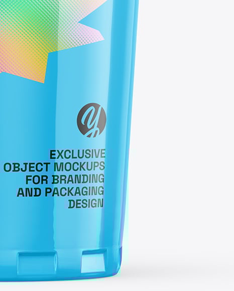 Glossy Plastic Cup Mockup
