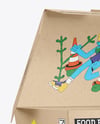 Opened Kraft Paper Food Box Mockup