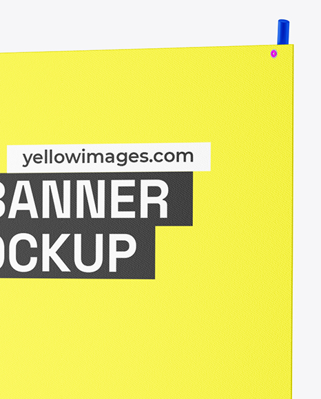X Banner Mockup - Half Side View