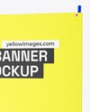 X Banner Mockup - Half Side View
