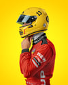 Man Wearing Racing Kit Mockup