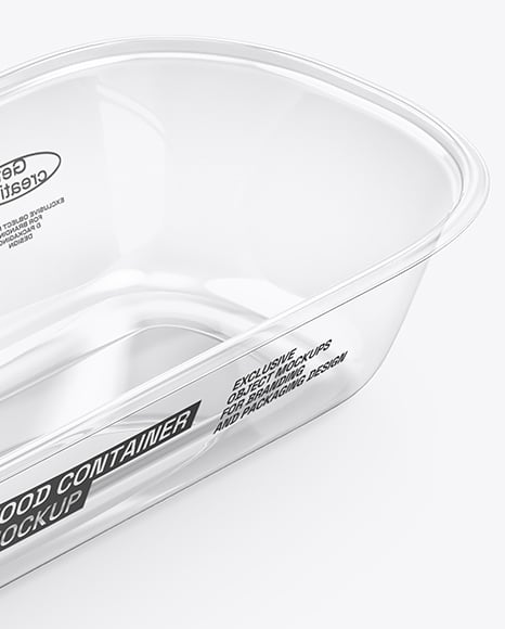 Clear Plastic Food Container Mockup