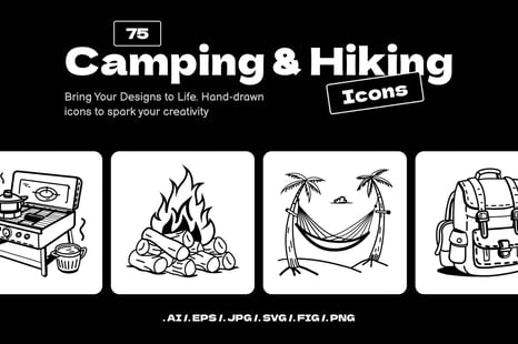 Camping and Hiking Icons