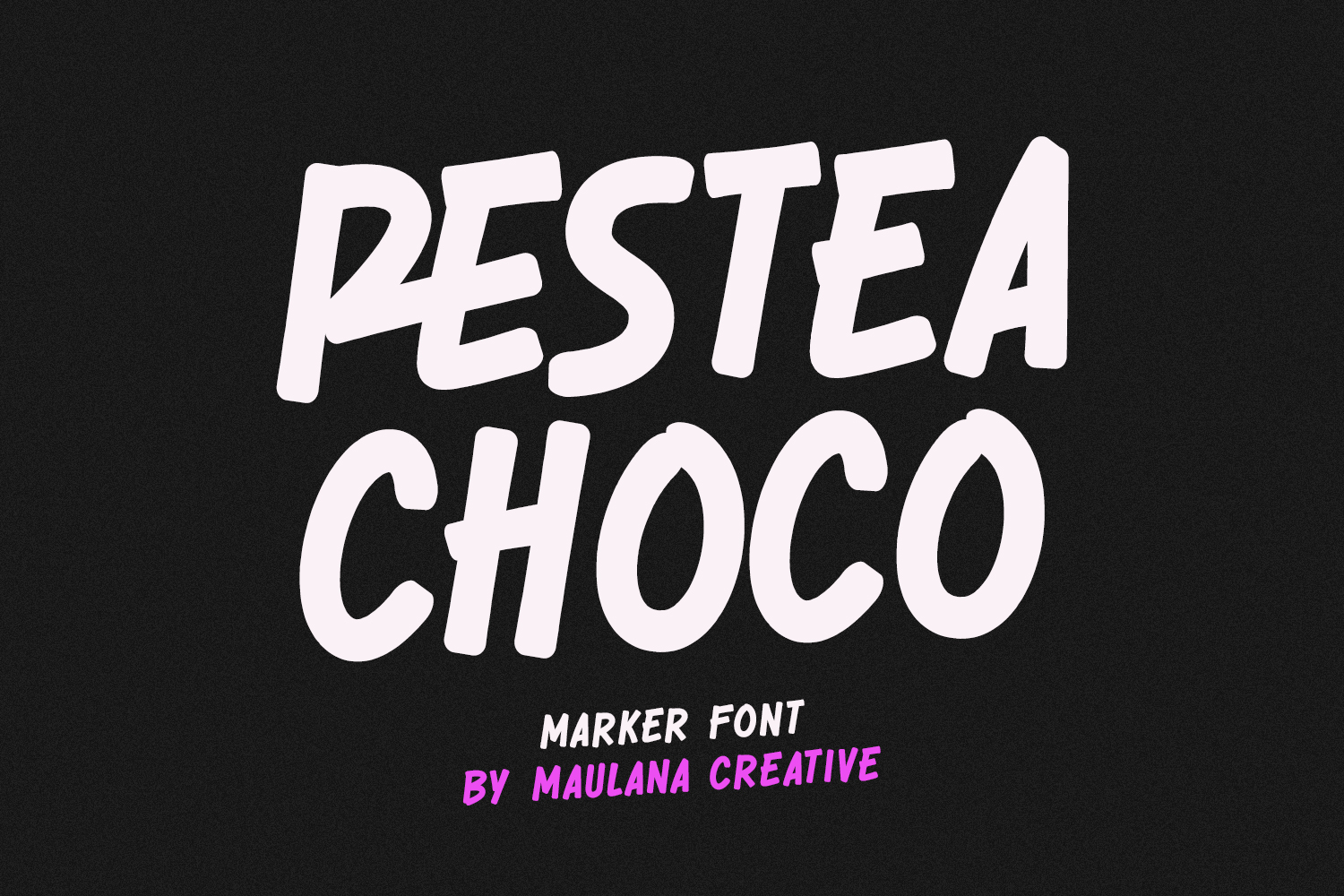 Restea Choco Solid Painted Marker Font