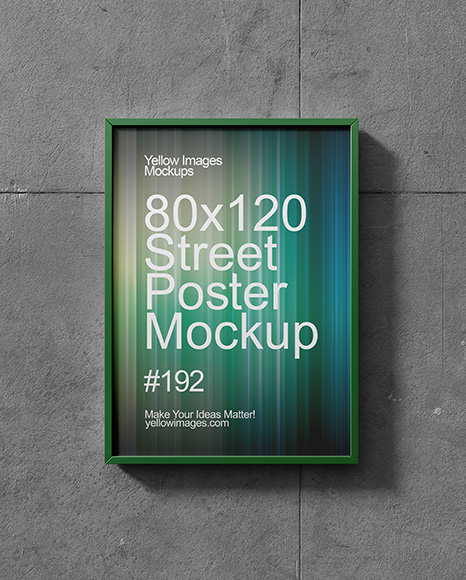 Framed Poster on a Wall Mockup