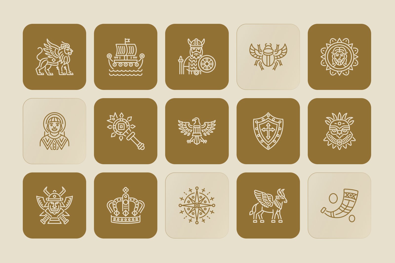Historical Icons Set