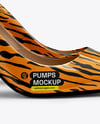 Pair of Block Heel Pumps Mockup