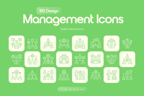 Management Icons Set