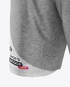 Heather Shorts Mockup - Back Half Side View