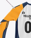 Training Jersey Hanging on a Hooked Frame Mockup