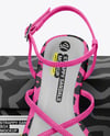Pair of Strappy Sandals With Shoe Box Mockup