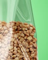 Transparent Package with Buckwheat Mockup