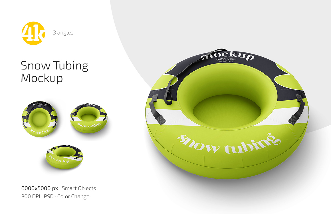 Snow Tubing Mockup Set