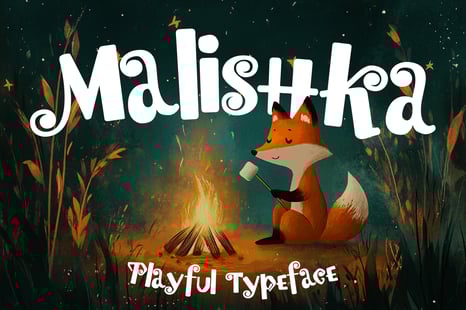 Malishka - Adorable Kids Typeface - Quirky font