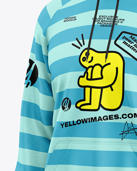 Men's Hoodie Mockup - Half Side View