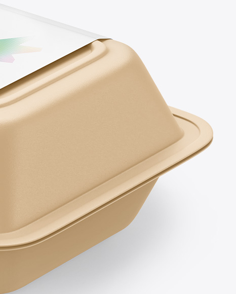 Lunch Box Mockup - Top Side View