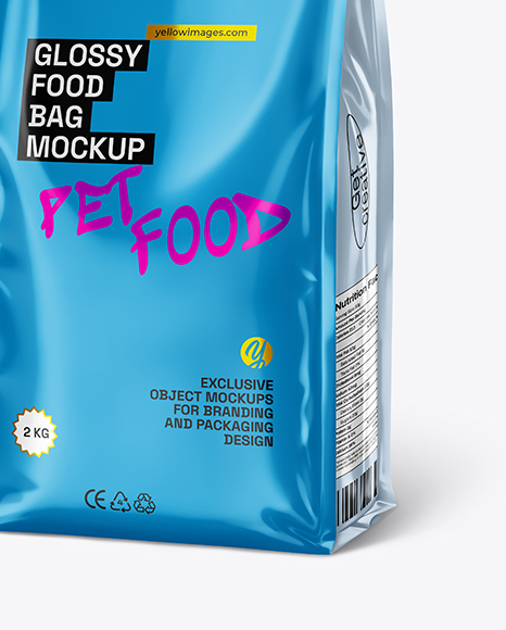 Glossy Food Bag Mockup