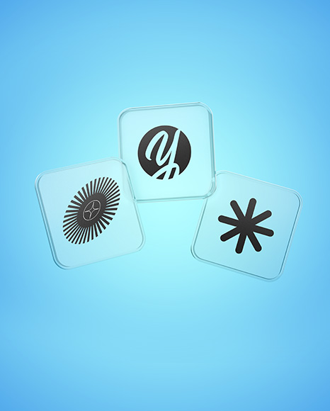 Frosted Glass Icons Mockup
