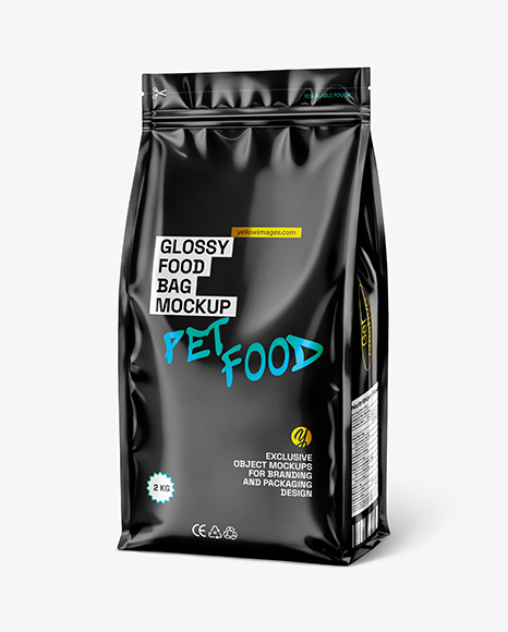 Glossy Food Bag Mockup