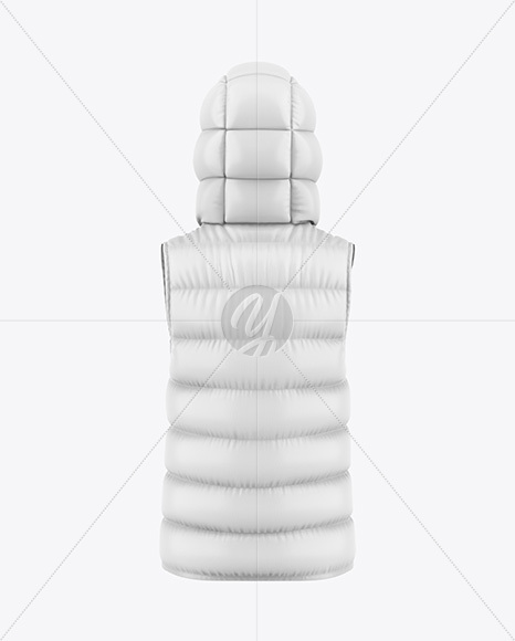 Hooded Down Vest Mockup