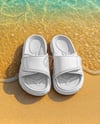 Velcro Slide Sandals on the Beach Mockup