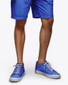 Young Tall Man Wearing T-shirt and Shorts Mockup