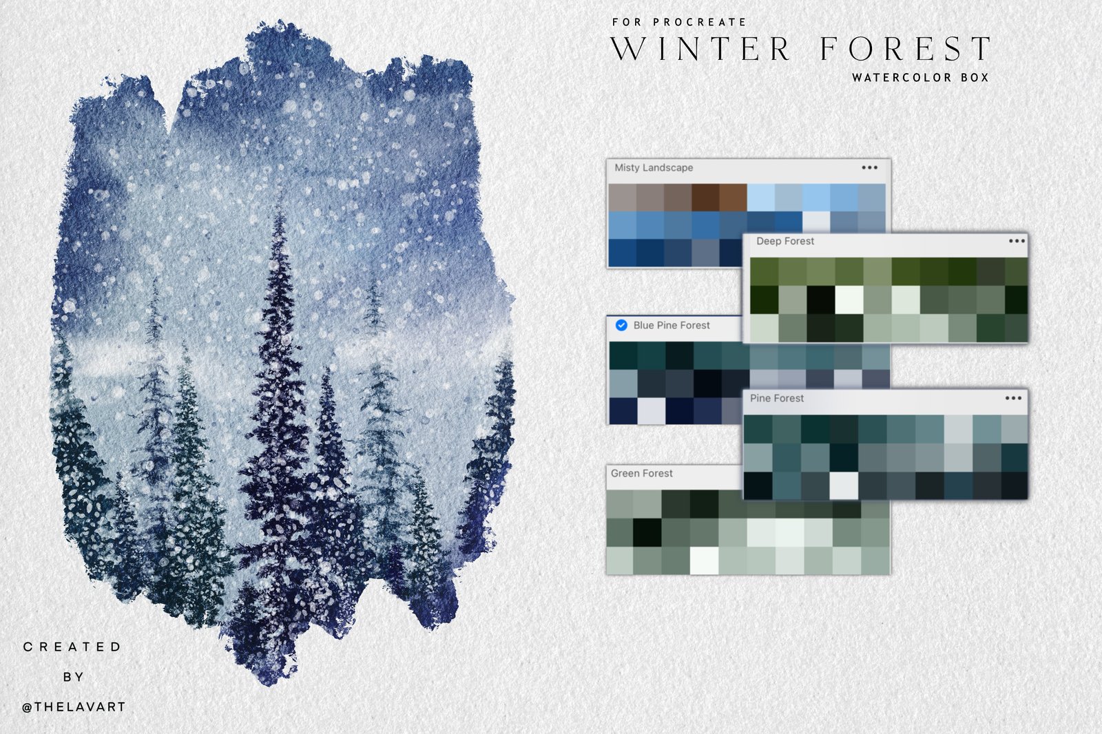 Winter Forest Box for Procreate