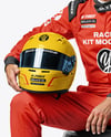 Man Wearing Racing Kit Mockup