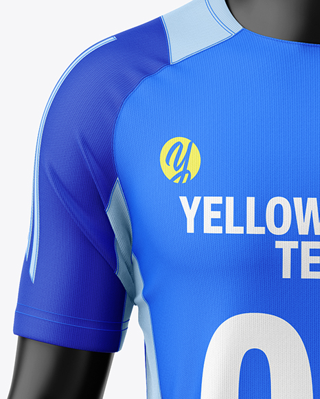 Training Short Sleeve Full Soccer Kit Mockup - Front View