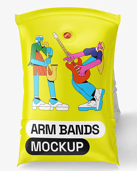 Glossy Swimming Arm Bands Mockup