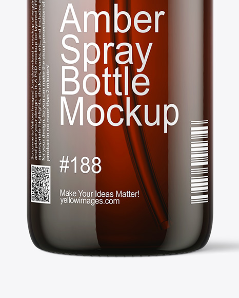 Amber Spray Bottle Mockup