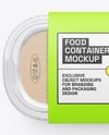 Clear Plastic Container in Paper Sleeve Mockup