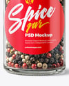 Spice Jar with Peppercorns Mix Mockup