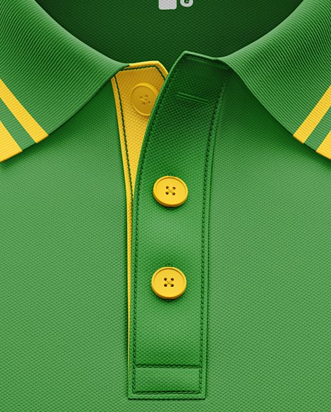 Men's Short Sleeve Raglan Polo Mockup