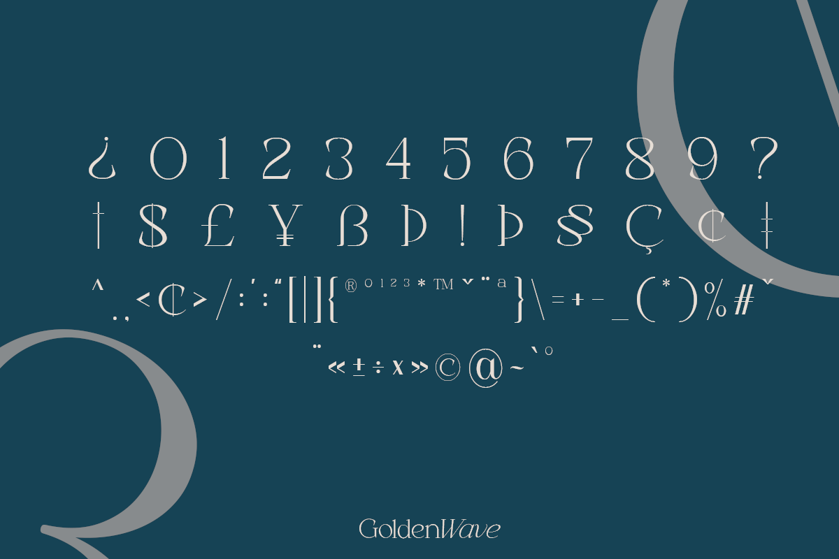 Golden Wave - Elegant Font