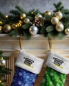 Three Christmas Stockings Mockup