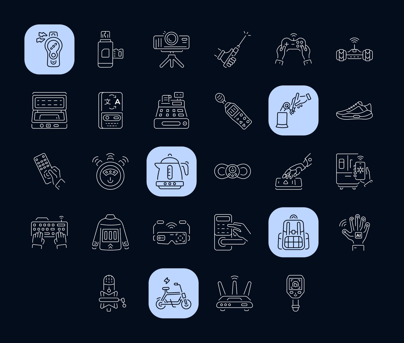 Tech Gadget Icon Set