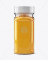 Square Spice Jar with Turmeric Mockup