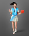 Woman Wearing Table Tennis Uniform Mockup