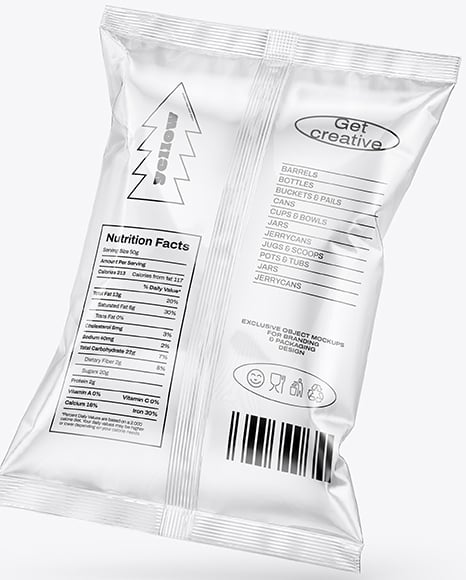 Empty Clear Plastic Snack Bags Mockup