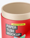 Paper Tube with Tea Mockup