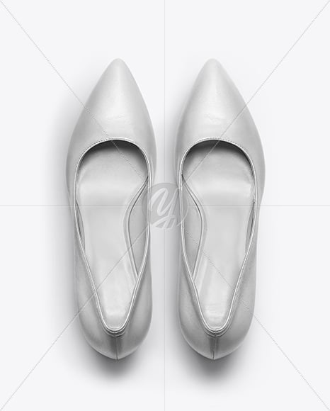 Pair of Glossy Stilettos Mockup